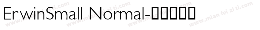 ErwinSmall Normal字体转换